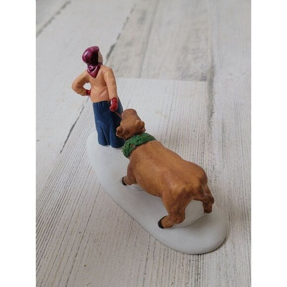 Lemax 1998 furry freeloader village accessory xmas cow - Picture 3 of 6